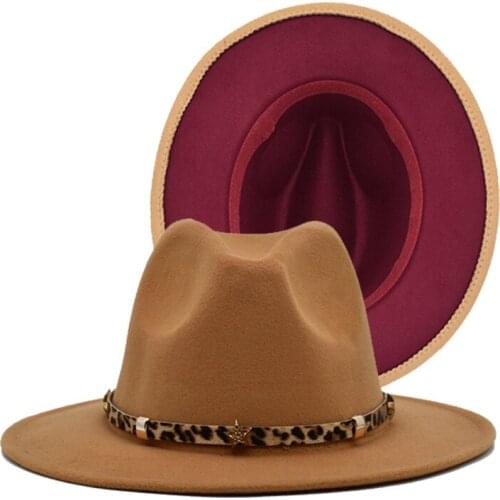 Hot Sale Ladies Outdoor Autumn And Winter Warm Hat Sun Hat Mens Fedora Hat Classic Wide-Brimmed Felt Hat Imitation Eool Hat F50