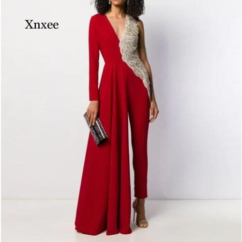 New Spring V-Neck Full Sleeve One Piece Rompers Summer Women Skinny Patchwork Sexy Night Club Party Outfits African Jumpsuits