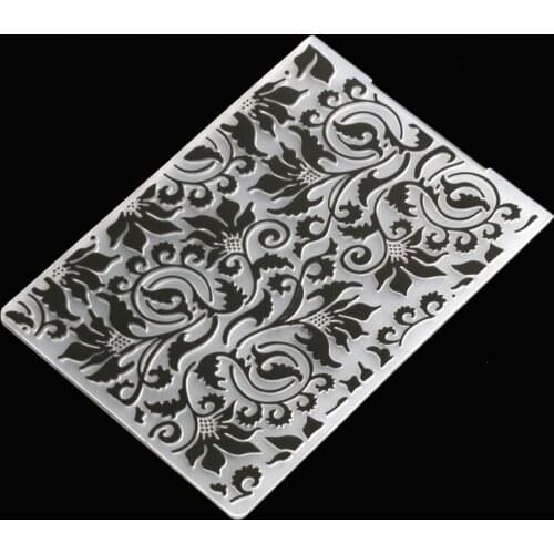 New Arrival Large Flower Rattan Plastic Embossing Folder For Scrapbook DIY Album Card Tool Plastic Template Stamp