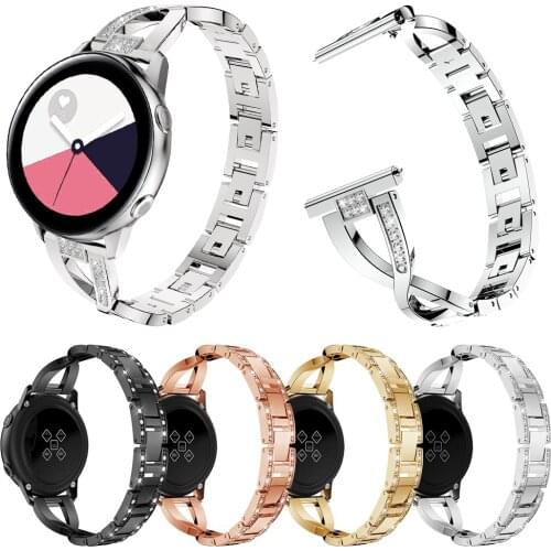 20mm Diamond Band for Samsung Galaxy Watch 3 41mm Strap Active 2 /42mm Bracelet for Garmin Venu/SQ/Vivoactive 3/Vivomove HR Belt