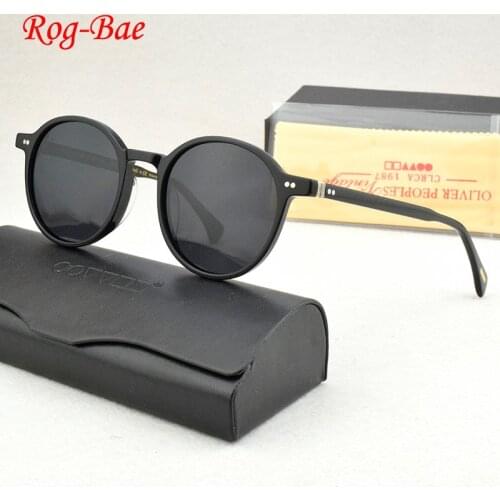 OV5585 vintage Round polarized sunglasses women 2021 Brand luxury designer sun glasses for men Driving UV400 womens sunglasses