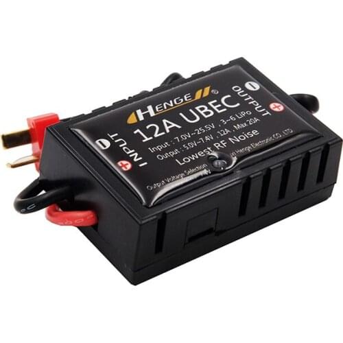 HENGE 12A UBEC Switch Mode BEC Voltage Stabilizer Output 5V / 6V / 7.4V 12A Max 20A Input 3S-6S Lipo Part