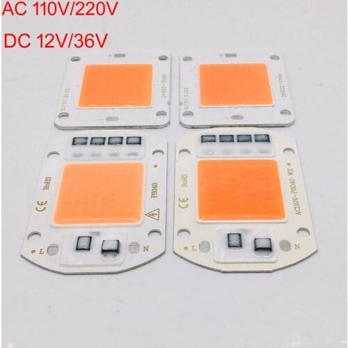 1set LED COB Grow Chip+Lens Reflector 50W 30W 20W 12V 220V For LED Flood Light DIY Outdoor light Need Heatsink for Cooling