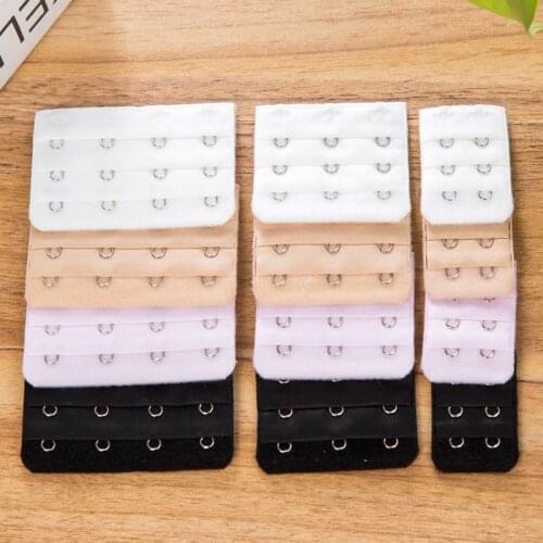 1PC 2/3 Hook Bra Extender For Womens Elastic Bra Extension Strap Hook Clip Expander Adjustable Belt Buckle Intimates 1/3/4 Pcs