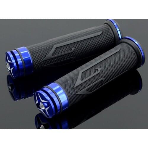 2 Pcs Universal 7/8'' 22mm Rubber Handlebar Hand Grip Bar End For Motorcycle Bike Cafe Racer Outdoor Sports Cafe Racer