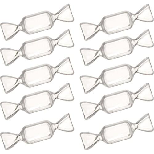 10Pcs Candy Shaped Jewelry Box Clear Plastic Beads Storage Containers Box Mini Clear Jewelry Case Travel Jewelry Case