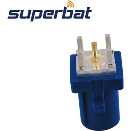Superbat 10pcs Fakra "C" Plug PCB Mount Straight Connecntor 50 Ohm for GPS Telematics or Navigation