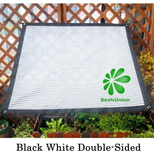 2/3M Wide Double-Sided Insulation Net Black White Sunshade Sail Balcony Courtyard Succulent Green Plant Shading Net