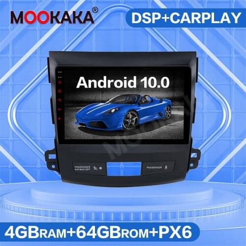 4G SIM LTE Android 10.0 64GB Car Radio GPS Navigation For Mitsubishi Outlander 2007-2012 Auto Multimedia Player Head Unit Audio