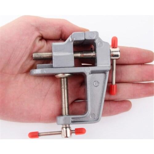 Silver 30mm Mini Aluminum Alloy Vise Table Vise DIY Craft Mould Fixing Repair Tool