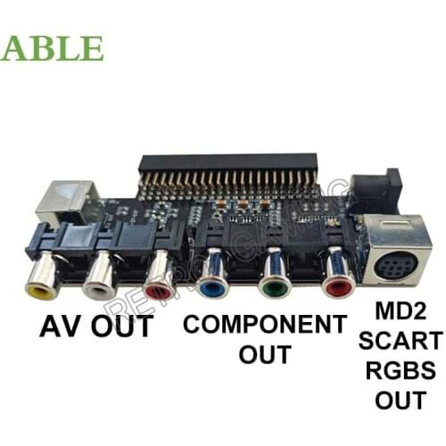 AudioSignal Video Convertor Compatible PCE Cassette for SCART/RGBS/COMPONENT/S-VIEO/CBVS Output Arcade game Console cabinet