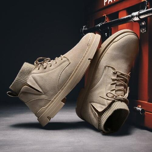 Botas goth coturno leather rubber men for suede winter BOOTS top vintage ANKLE mens high boty dress chelsea shoes work Winter