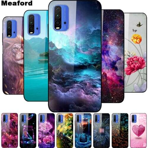 For Xiaomi Redmi 9T Case Tempered Glass Case Soft Bumper Hard Funda For Redmi 9T Phone Case Redmi9T 9 T Shockproof Back Cover