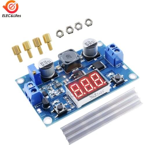 DC-DC 3~35V to 3.5~35V 6A LTC1871 Booster Step Up Power Supply Module Converter Regulator digital display voltmeter