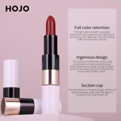 HOJO 6 Colors Velvet Matte Lipstick Waterproof Non-stick Cup Non-fading Lip Tint Moisturizing Long-wearing Lip Makeup TSLM1