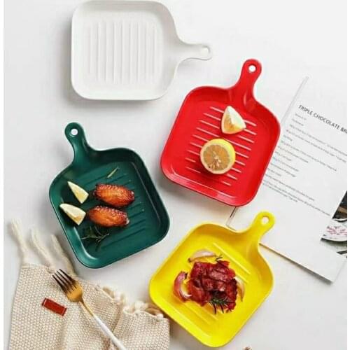 Ceramic Plate Household Tableware Oven Baking Plate Home Decoration Dinner Plate Meal Plate Dessert Plate Restaurant Ornaments