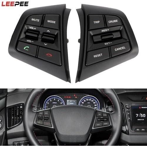 Car Steering Wheel Buttons For Hyundai ix25 (creta) 1.6L Cruise Control Bluetooth Switches Remote Volume Button With Cables
