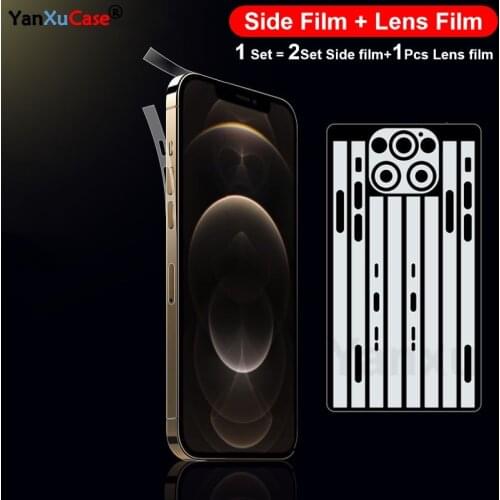 Mobile Phone Transparent Side And Lens Film For iPhone 12 Mini 11 Pro XR X XS Max 8 Protective Ultra-thin TPU Hydrogel Rim Film