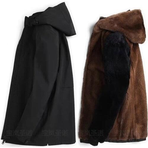 Men Winter Jacket Parka Mens Faux Fur Lining Coat Hooded Coats Jackets Thicken Warm Male Jaqueta De Couro Chaqueta Y129
