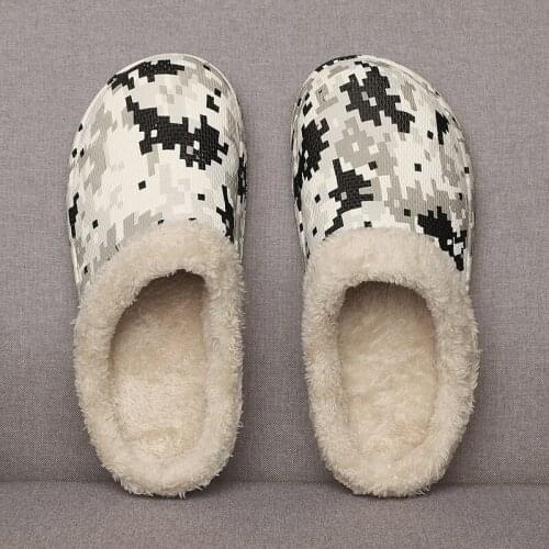 Men EVA Slippers Winter Warm Clogs Women Suede Plush House Slippers Indoor Outdoor Lovers Cotton Memory Foam