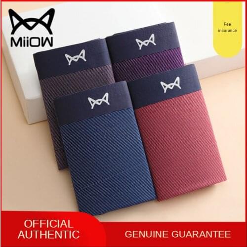 MiiOW Genuine 80S Superfine Seamless Modal Mens Underwear Antibacterial Cotton Crotch Waist Boxer Shorts