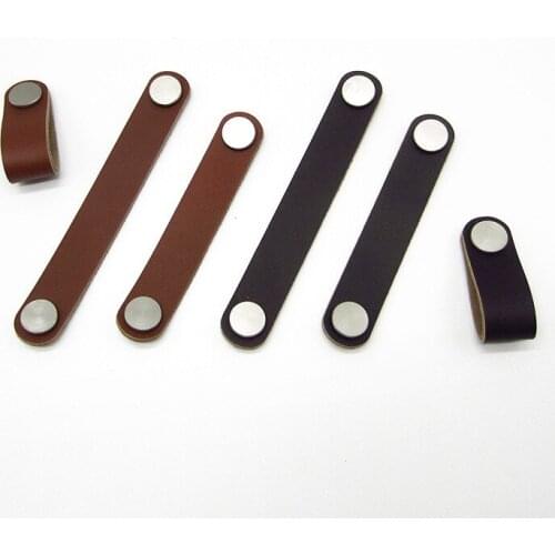 Cabinet Handle Soft PU Leather Dresser Drawer Door Knobs Pull Furniture Hardware