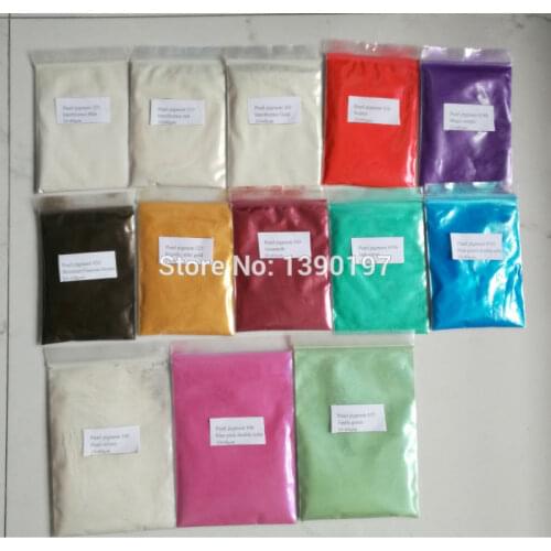 A set of pearl pigment mica powder 13color*10grams each