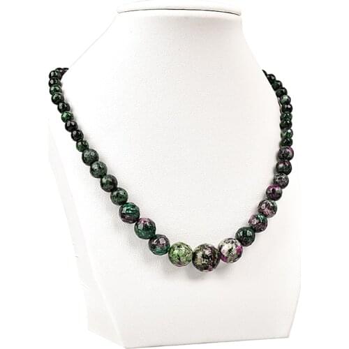 Dark Natural and Red grain with Dark Green Semiprecious jewelry Red and Green Necklace for ladies gifts