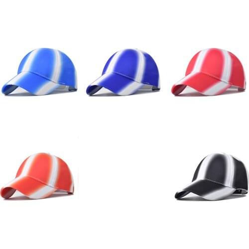 2021 New Childrens Fashion Pure Cotton Tie-dye Baseball Cap Spring Trend Elastic Cap Outdoor Adjustable Sunscreen Hat
