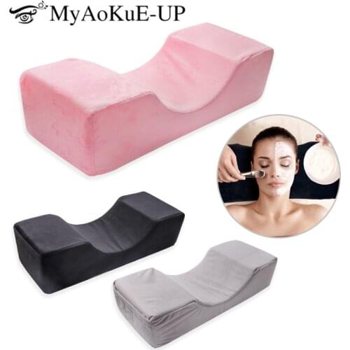 Lash Pillow Neck Support Eyelash Pillow Soft Grafting Eyelashes Memory Foam Eyelash Extension Pillow Salon With Pocket Makeup