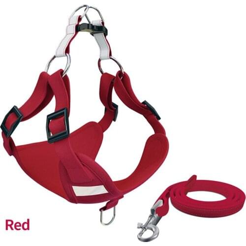 Dropshipping Vest Harness Leash Adjustable Dog Harness Collar Chest Strap Harnesses With Traction Rope Reflective Pet Leash