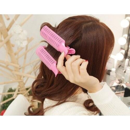 Air Bangs Hair Rollers Lazy Duck Mouth Self-adhesive Hair Curlers Hair Root Fluffy Hair Curling Artifact Plastic Sale