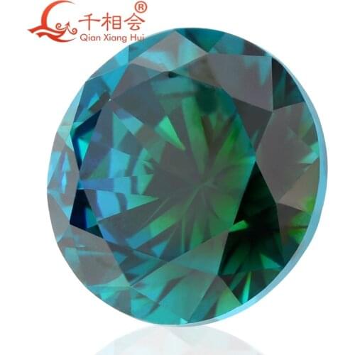 Special color one-time forming multi blue-green color TZ006 Round shape cubic zirconia cz loose stone