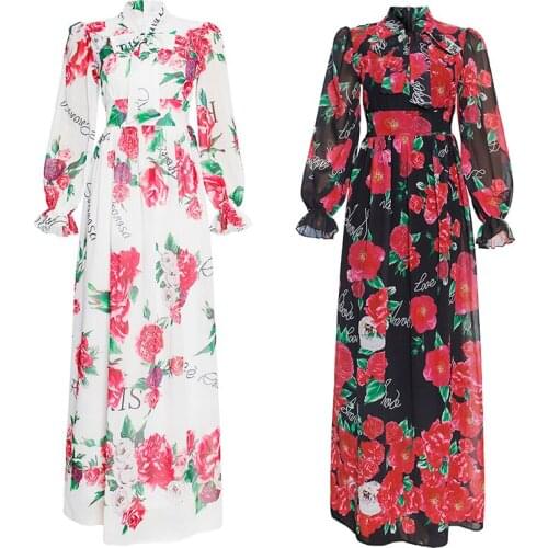 Dinner Dresses For Women 2021 New African Spring Summer Elegant Gown Flowers Printed Dashiki Long Dress Ladies Clothing 229