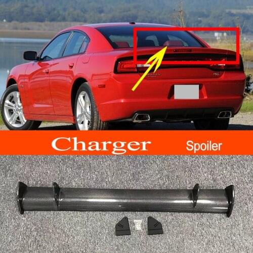 Charger 2011-2021 Real Carbon Fiber GT-style Car-styling Sporty Rear Trunk Wing Spoiler for Dodge Charger 2011-2021 Sedan