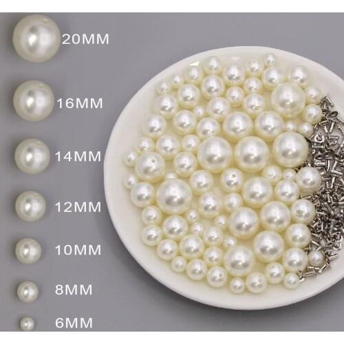 Mixed Size Pearl Rivets Hand-Press Imitation Pearl Cap Rivet Crafts DIY Pearl Beads For Knitting Hat/Clothes Garment Accessories