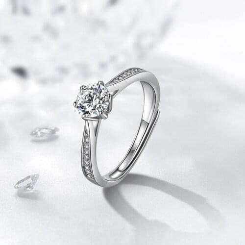 2021 natural diamond Gemstone Rings for Women Genuine 925 Sterling Silver Resizable Fine Jewelry Wedding Anniversary Rings Gift