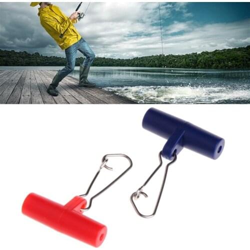 10Pcs Fishing Sinker Slip Clips Plastic Head Swivel With Hook Snap Slide Swivels