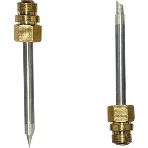 2 Pcs 510 Interface Soldering Iron Tip Mini USB Soldering Iron Tip Welding Rework Accessories, Horseshoe & Pointed
