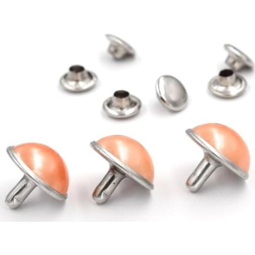 50sets Pearl rivets buckles Metal rivets Clothing & Accessories Acrylic diamond Buttons Metal spikes nails Snaps