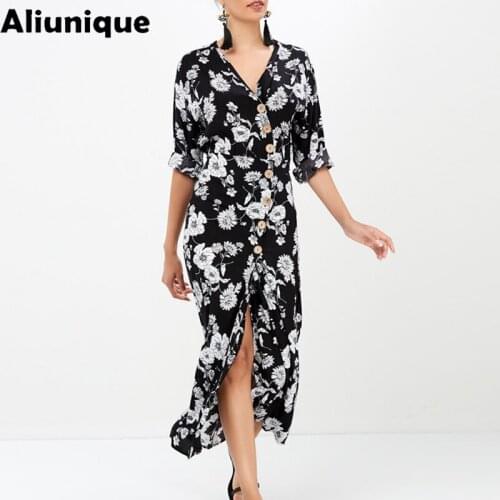 Летние платья на пуговицах Aliunique China At AliExpress