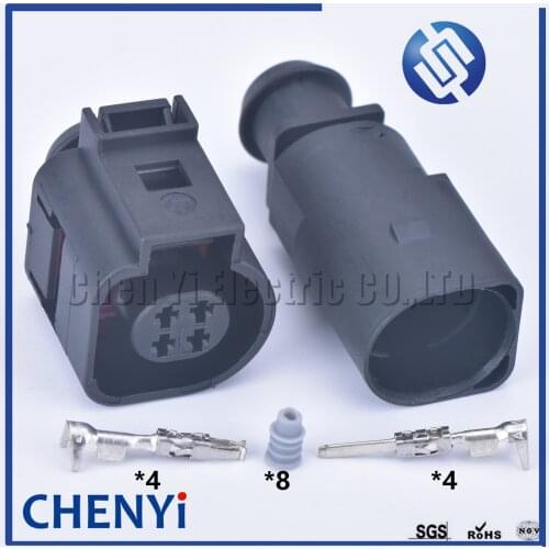 1 set 4 pin 4B0973812 4B0973712 Automotive Connector 1.5mm Waterproof Pressure Water Temperature Sensor Plug For VW Audi