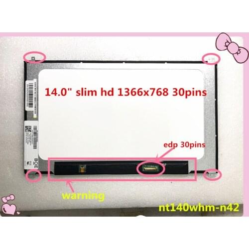 FREE SHIPPING NT140WHM-N42 N140BGE-E53 FIT NV140FHM-N47 LCD Screen Upgrade1920*1080 EDP 30pins For Dell Latitude 7480 7490 7468
