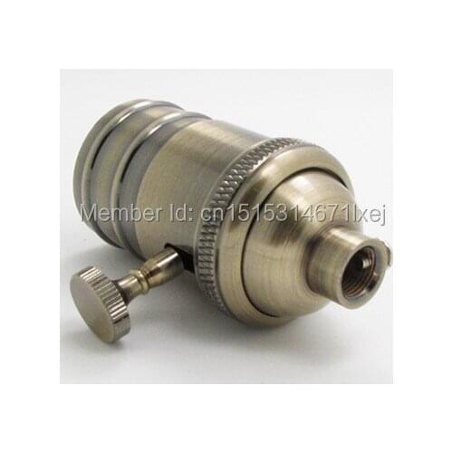 Free shipping antique brass bronze light socket e26/e27 vintage Edison bulb holder/lampholder