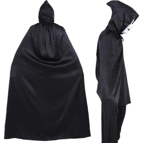 Halloween Reaper Big Cloak Black Costume Reaper Cloak Demon Cloak Black Long Cloak Hooded Cosplay Costume