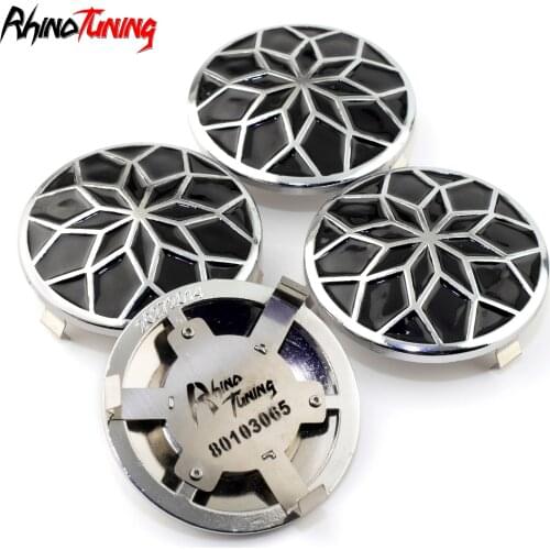 Wheel Rim Center Cover 4pcs 65mm/62mm For Car Refit Metal Clip Zinc Alloy Auto Accessorie Black Universal