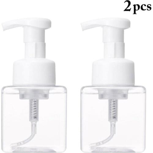 2PCS 8oz Foaming Soap Dispenser Creative Hand Soap Dispenser Foaming Pump Bottle Clear Foam Make Up Shampoo Lotion Containers