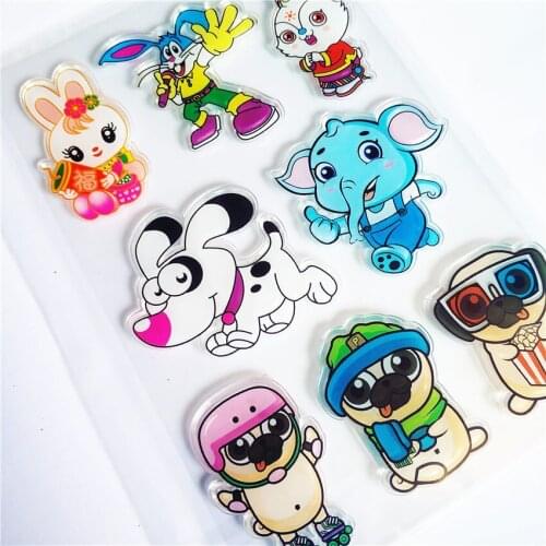 Hot sale Cartoon animal Transparent Clear Stamps / Silicone Seals Roller Stamp for DIY scrapbooking photo album/Card Making