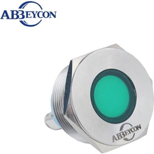 IN52 PA66,IP67 Blue color LED indicator 25mm anti-vandal pushbutton switch with 50000H lamp life LED pilot lamp