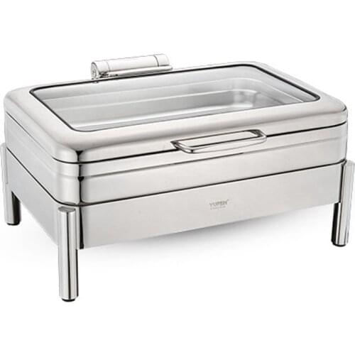 Commercial square glass cover (for induction cooker) dining room Hotel restaurant canteen soup sauce stoves Food holding furnace